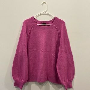 Sweater Pink Long Sleeves Crew Neck Pullover.